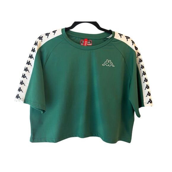 Kappa Banda Atum Boxy T-shirt size Small Green Athleisure Slightly Cropped - Picture 4 of 10